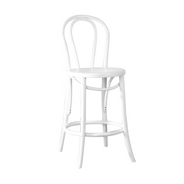 Bentwood High Back Stool White The One Day House Wedding Hire