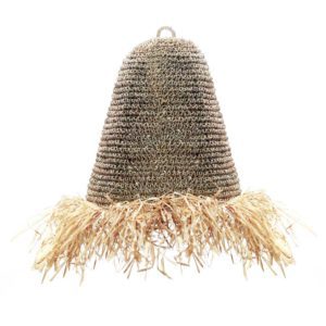 raffia fringe pendant light