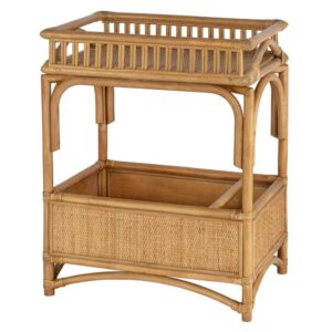 rattan bar cart wedding hire