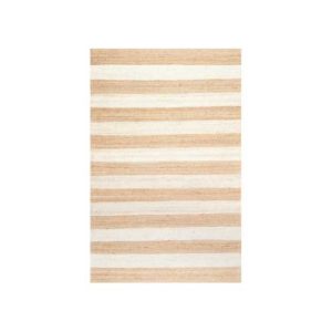 jute rug cream stripe wedding hire