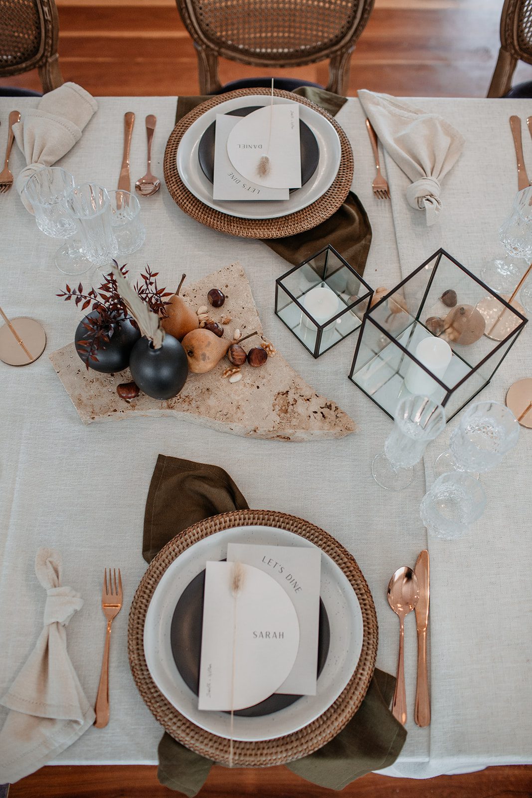 wedding table settings for hire crockery, cutlery